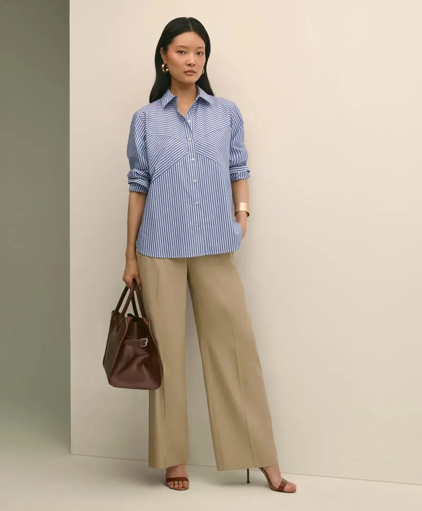 Wool-Blend Wide-Leg Pants sold by Brooks Brothers product image thumbnail 3