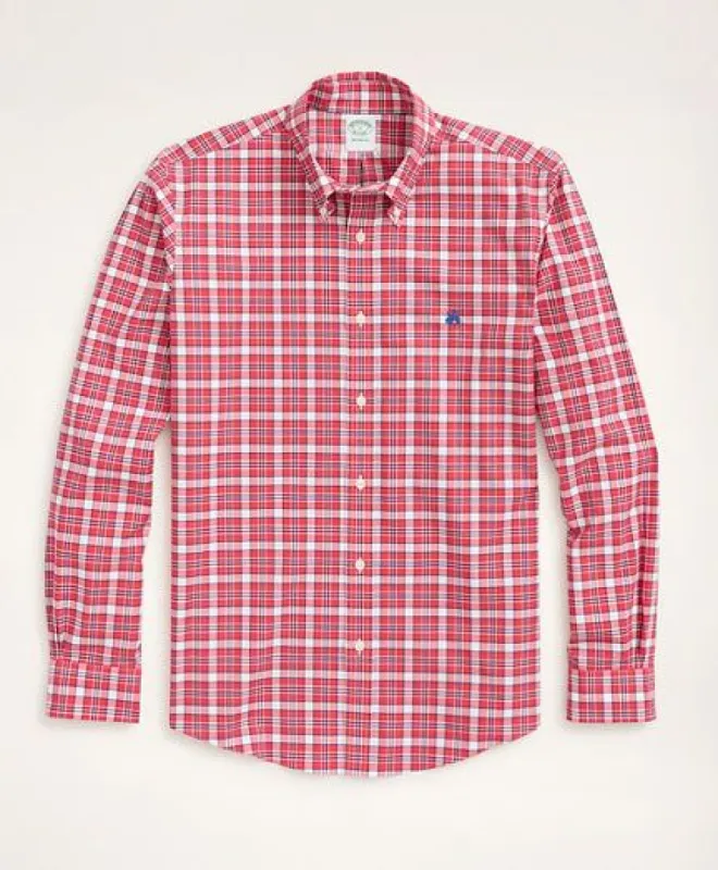 Stretch Milano Slim-Fit Sport Shirt, Non-Iron Check sold by Brooks Brothers
