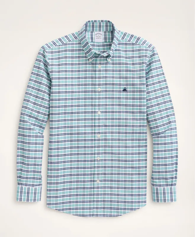 Stretch Regent Regular-Fit Sport Shirt, Non-Iron Alternating Check Oxford sold by Brooks Brothers