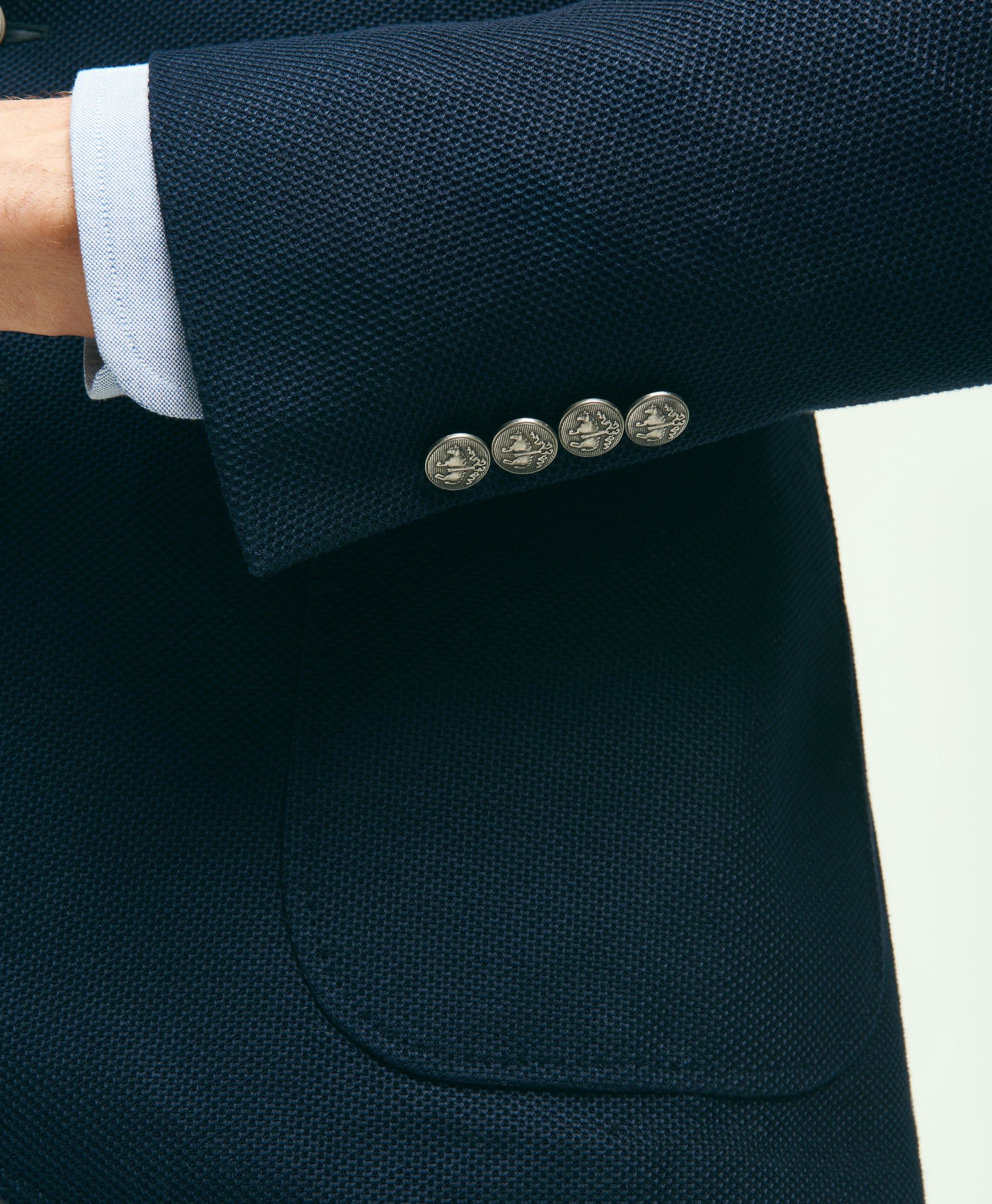 Classic Fit Cotton Pique Knit 1818 Blazer sold by Brooks Brothers product image thumbnail 4