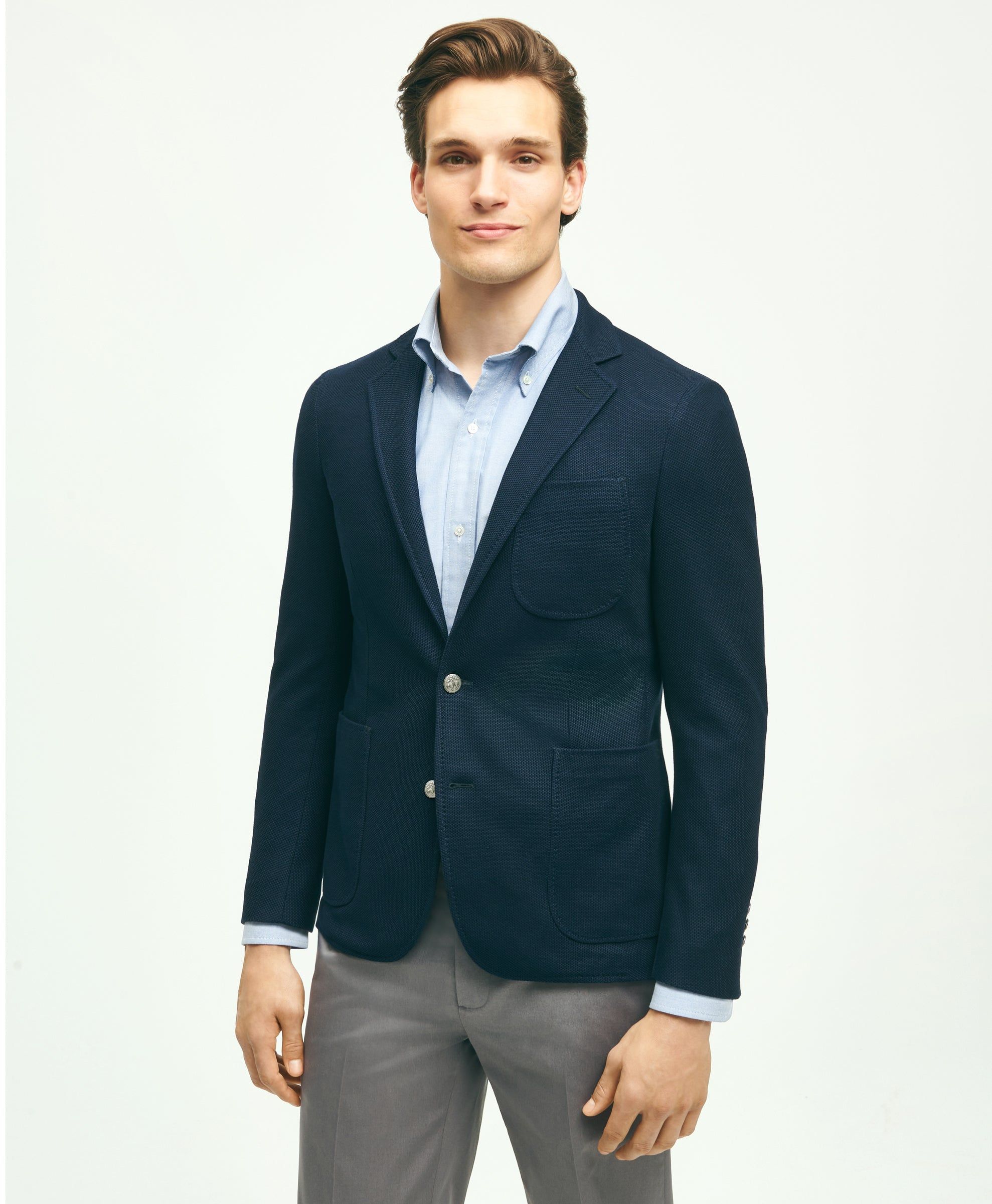 Classic Fit Cotton Pique Knit 1818 Blazer sold by Brooks Brothers product image thumbnail 5