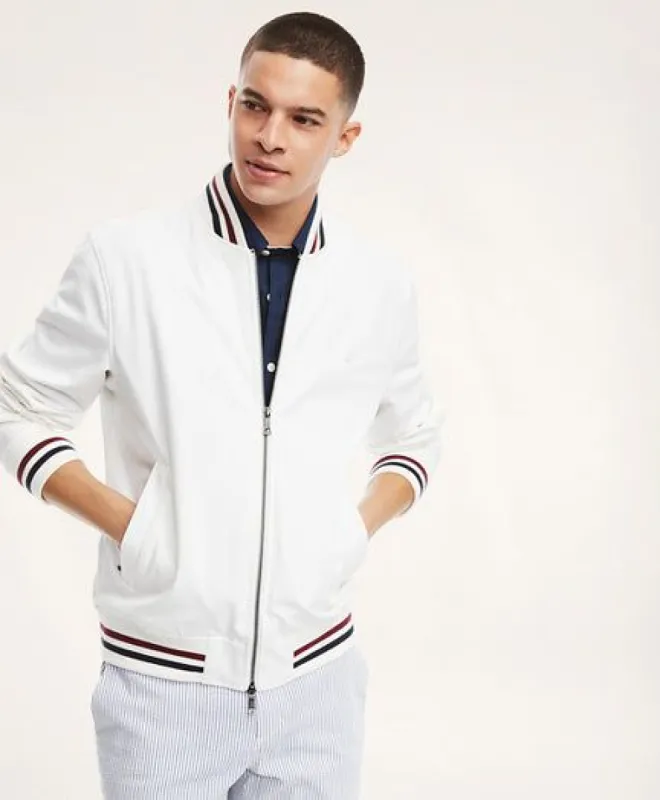 Stretch Cotton Tennis Bomber Jacket sold by Brooks Brothers