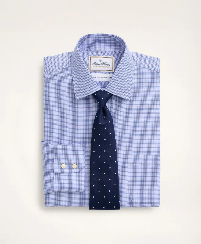 Regent Regular-Fit Dress Shirt, Non-Iron Ultrafine Twill Micro Check sold by Brooks Brothers