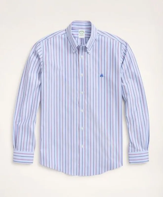 Stretch Milano Slim-Fit Sport Shirt, Non-Iron Stripe sold by Brooks Brothers