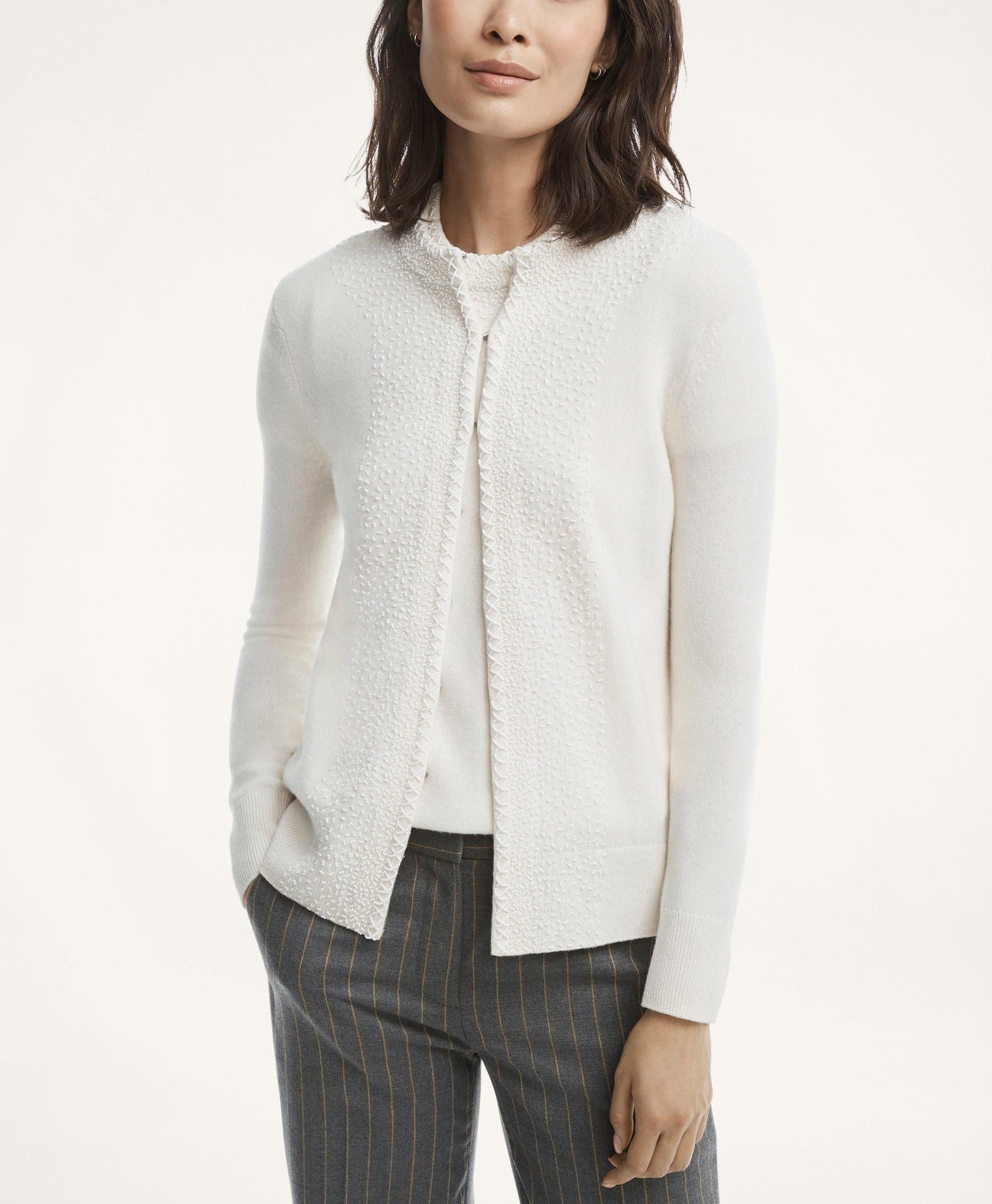 Merino Wool Cashmere Beaded Cardigan sold by Brooks Brothers