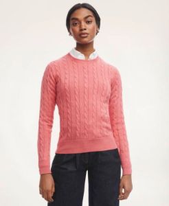 Supima Cotton Cable Sweater sold by Brooks Brothers