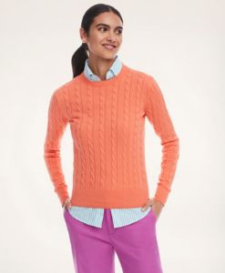 Supima Cotton Cable Sweater sold by Brooks Brothers