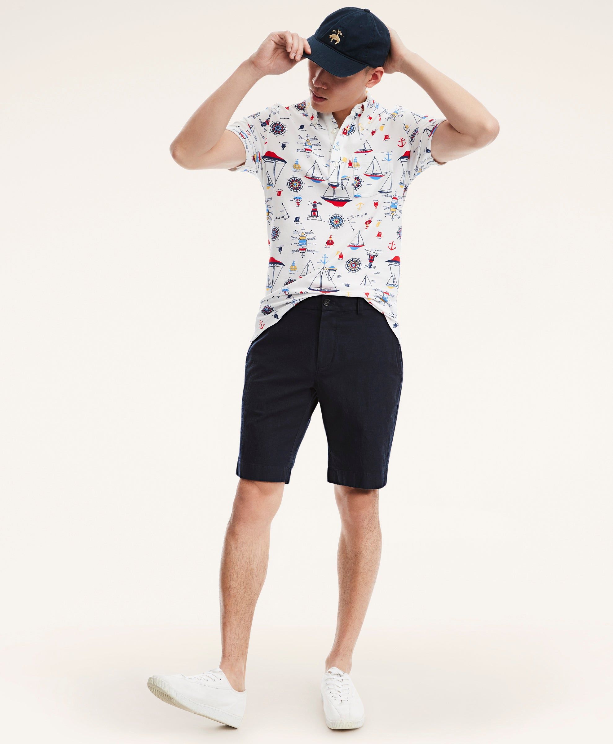 Stretch Cotton Linen Shorts sold by Brooks Brothers product image thumbnail 4