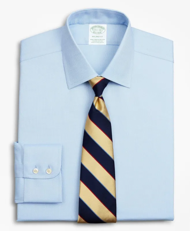 Stretch Milano Slim-Fit Dress Shirt, Non-Iron Royal Oxford Ainsley Collar sold by Brooks Brothers