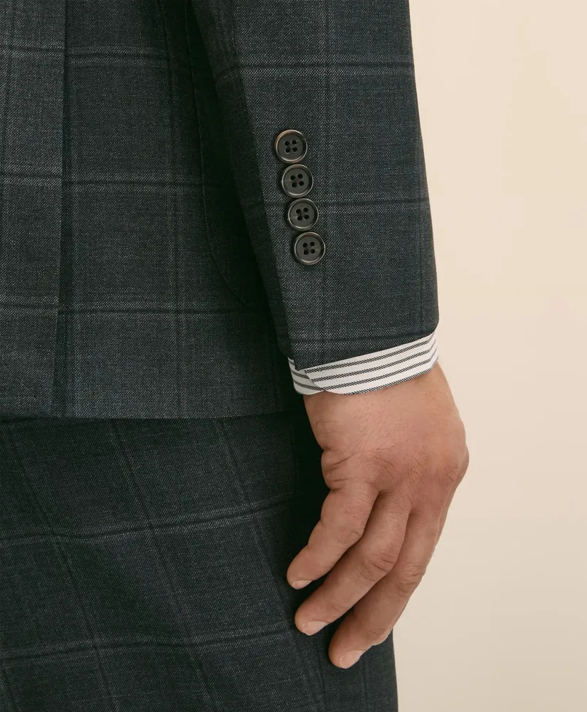 Brooks Brothers Explorer Collection Classic Fit Wool Windowpane Suit Jacket sold by Brooks Brothers product image thumbnail 3