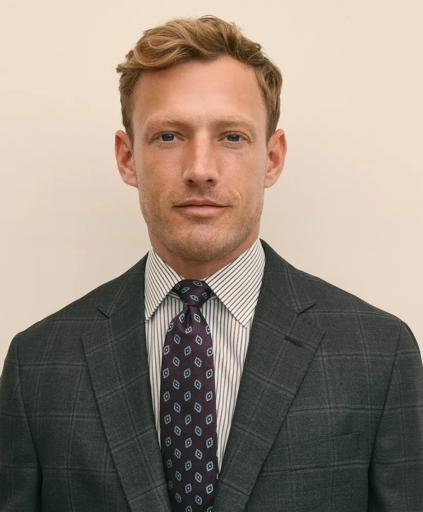 Brooks Brothers Explorer Collection Classic Fit Wool Windowpane Suit Jacket sold by Brooks Brothers product image thumbnail 4