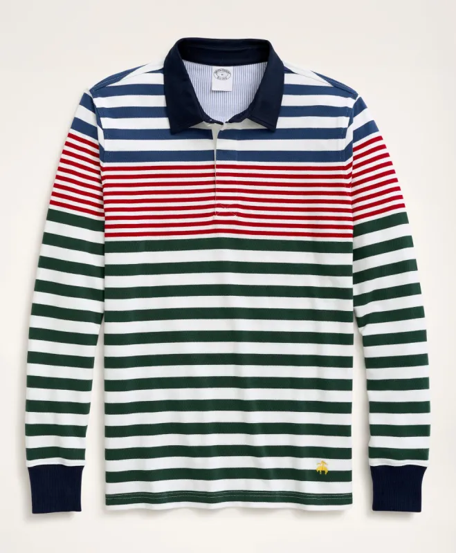 Cotton Engineer Stripe Rugby sold by Brooks Brothers