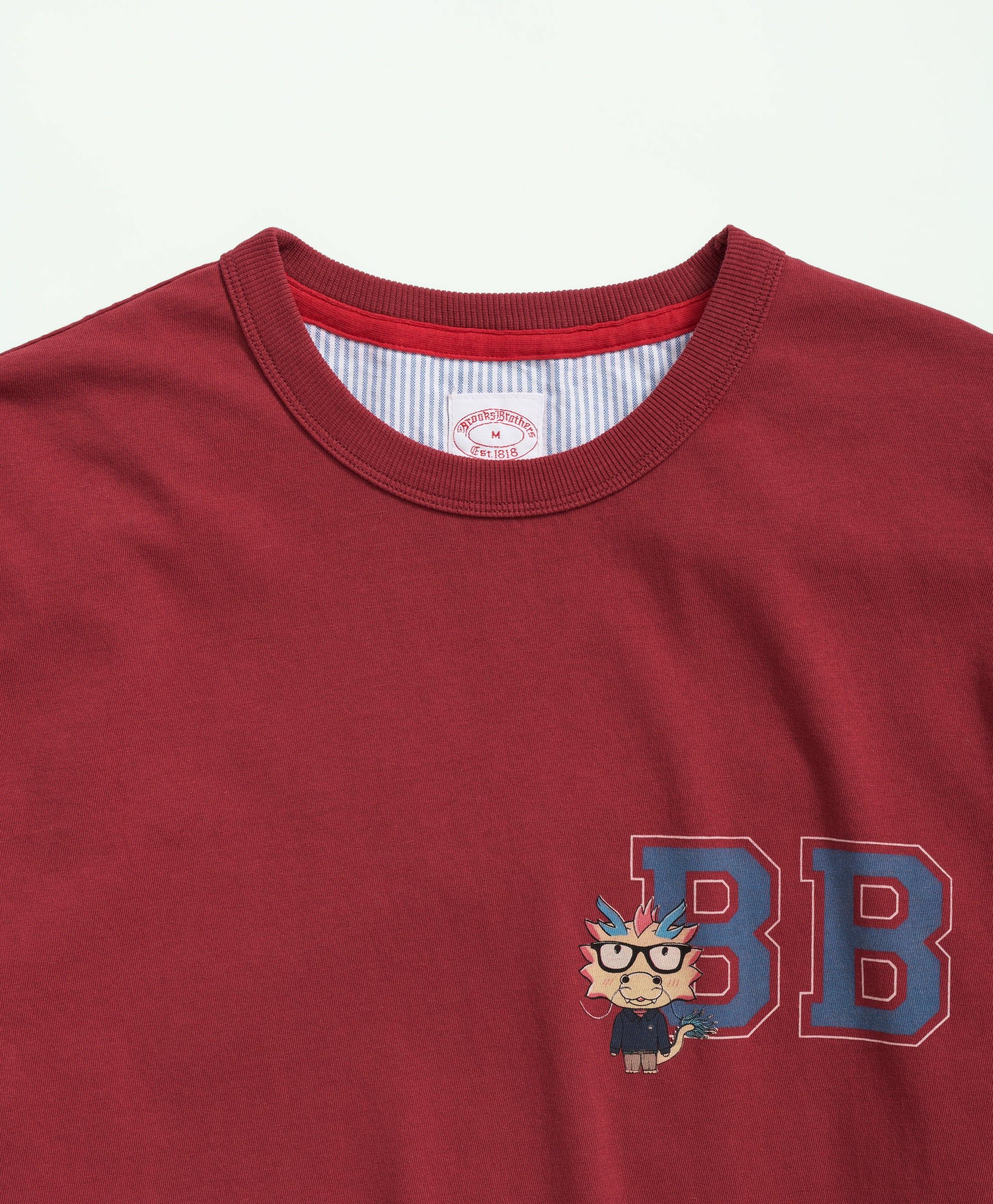Cotton Lunar New Year Dragon Long Sleeve T-Shirt sold by Brooks Brothers product image thumbnail 4