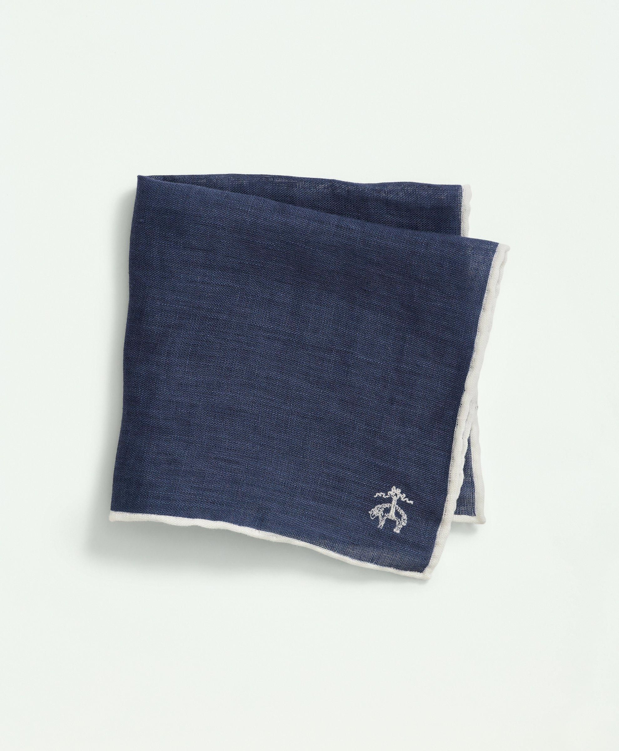 Linen Jacquard Pocket Square sold by Brooks Brothers