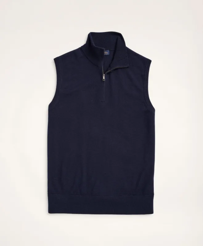 Merino Wool Half-Zip Vest sold by Brooks Brothers