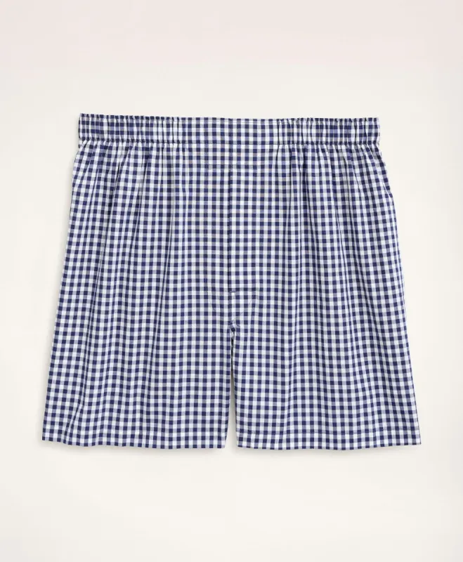 Cotton Broadcloth Gingham Boxers sold by Brooks Brothers