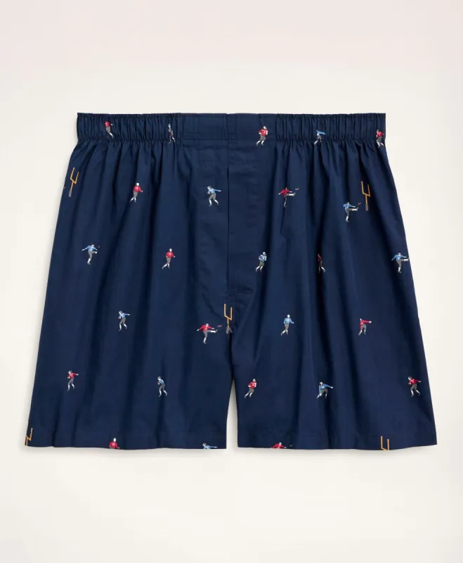 Cotton Broadcloth Football Boxers sold by Brooks Brothers