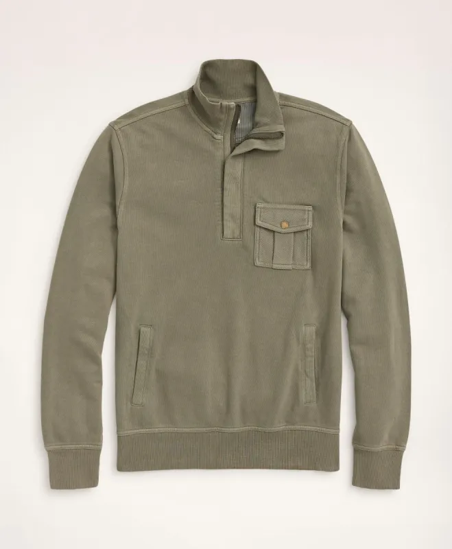 Cotton French Terry Half Zip Sweatshirt sold by Brooks Brothers
