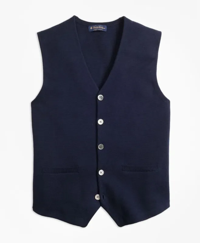 Supima® Cotton Waistcoat Sweater Vest sold by Brooks Brothers