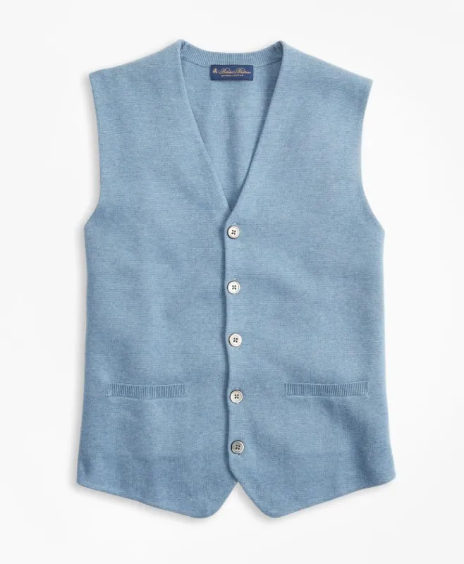 Supima® Cotton Waistcoat Sweater Vest sold by Brooks Brothers