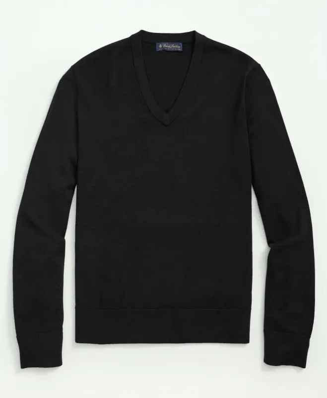 Fine Merino Wool V-Neck Sweater sold by Brooks Brothers