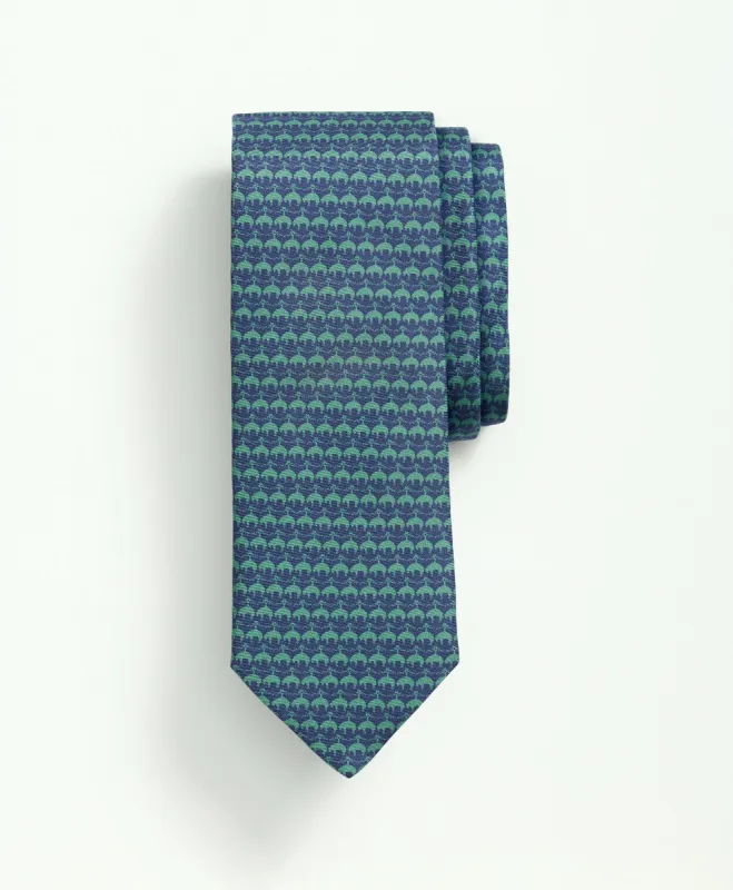 Silk Fleece Print Tie sold by Brooks Brothers