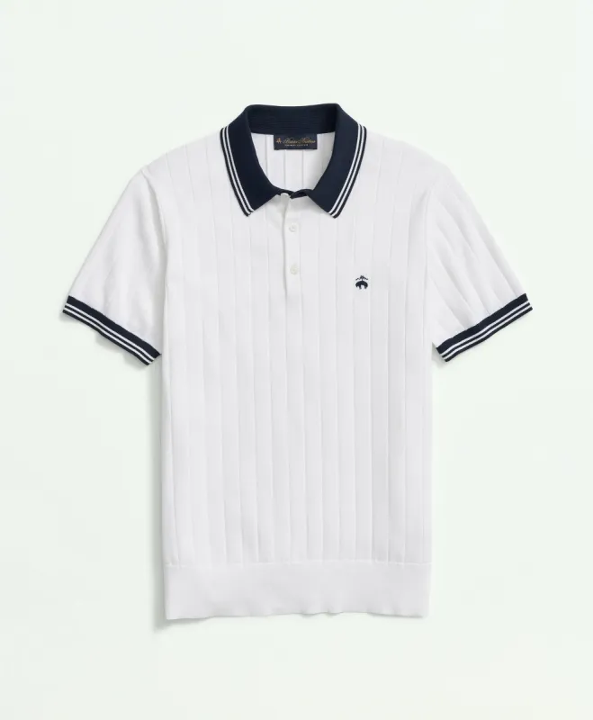 Vintage-Inspired Tennis Polo in Supima Cotton sold by Brooks Brothers