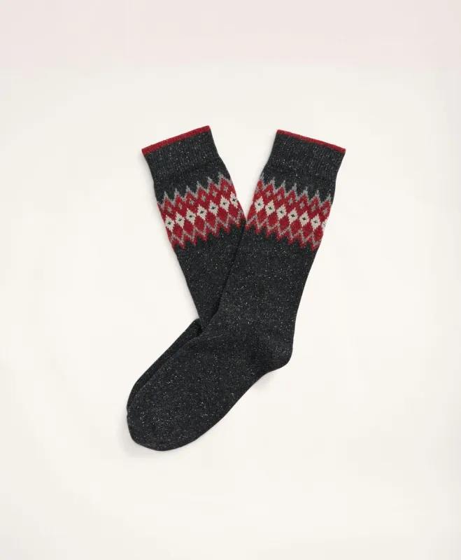 Fair Isle Crew Socks sold by Brooks Brothers