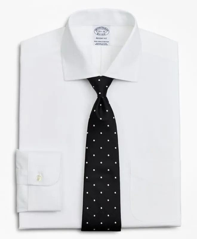 Stretch Regent Regular-Fit  Dress Shirt, Non-Iron Poplin English Collar sold by Brooks Brothers