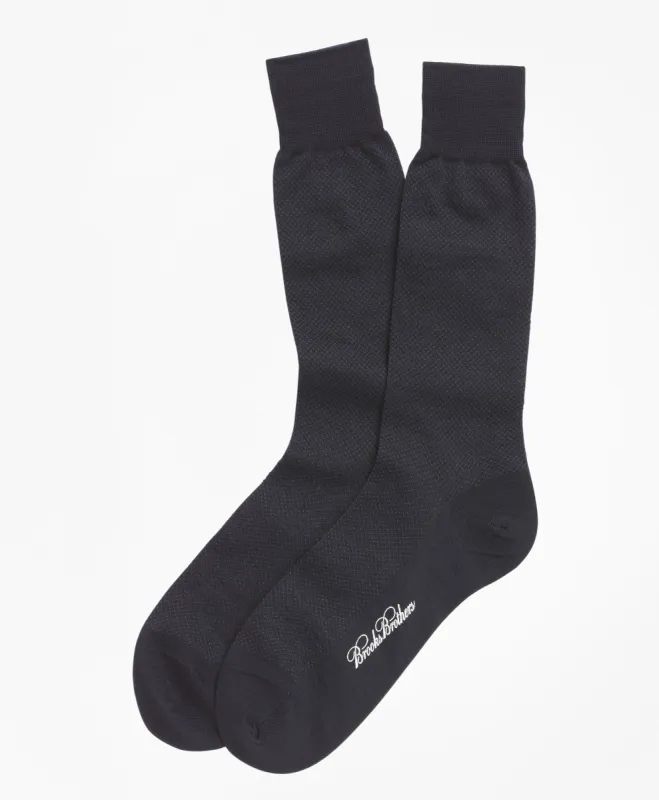Merino Wool Mini Dot Crew Socks sold by Brooks Brothers
