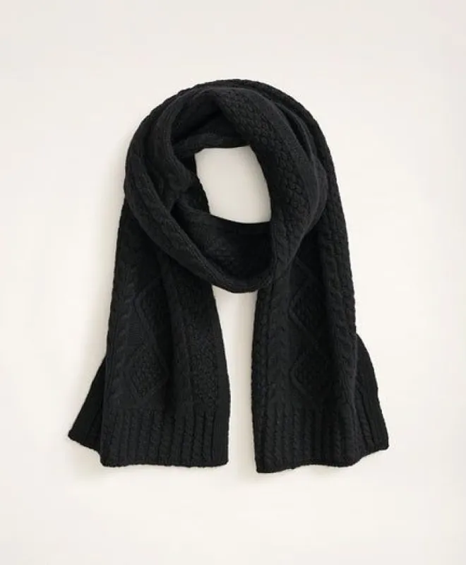 Aran Cable Knit Scarf sold by Brooks Brothers