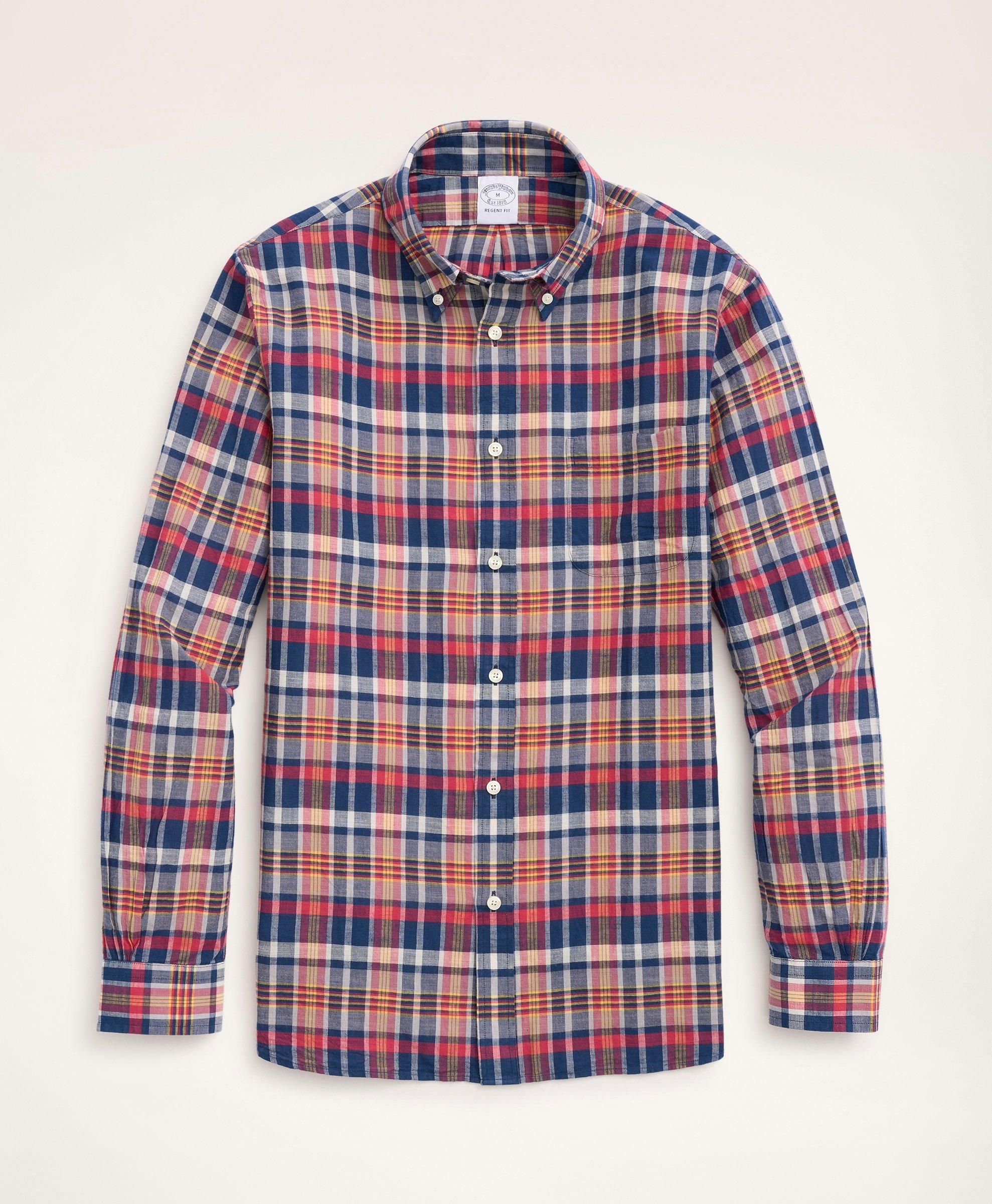 Regent Regular-Fit Sport Shirt, Madras sold by Brooks Brothers