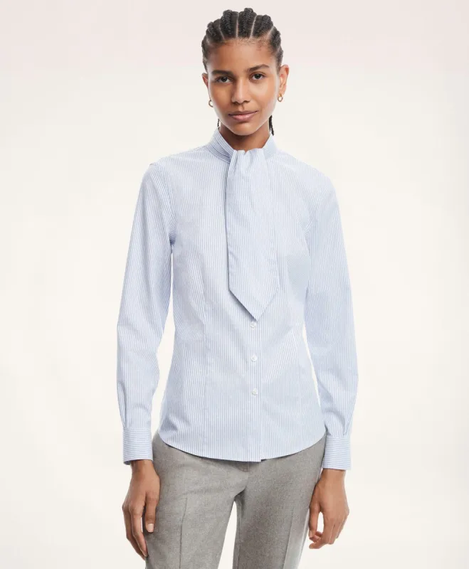 Fitted Non-Iron Stretch Supima Cotton Striped Dobby Shirt sold by Brooks Brothers