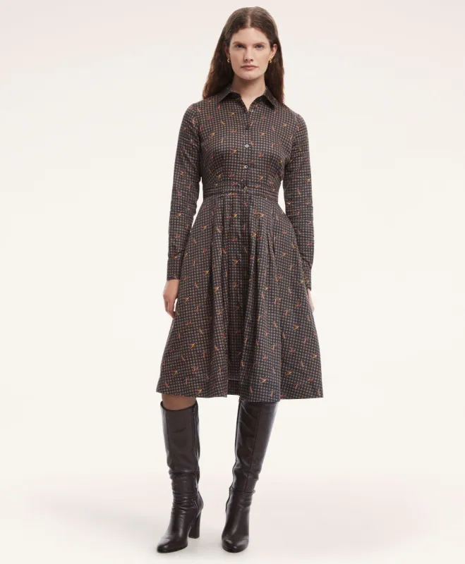 Supima Cotton Pleated Shirt Dress sold by Brooks Brothers