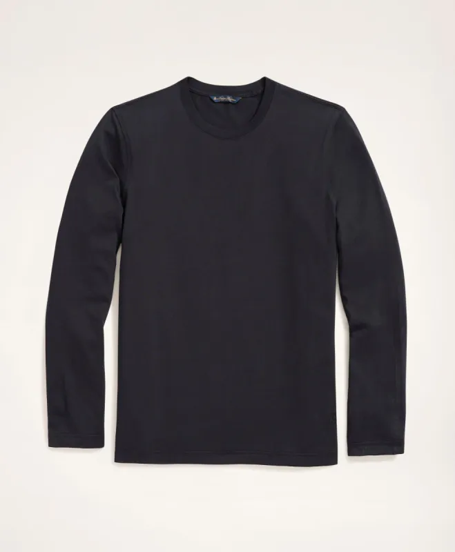 Supima Cotton Long-Sleeve Logo T-Shirt sold by Brooks Brothers