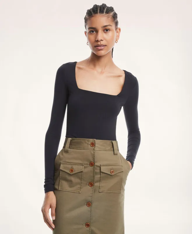 Jersey Square Neck Top sold by Brooks Brothers