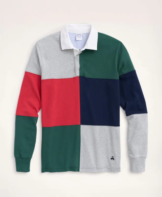 Cotton Color-Block Rugby made by Brooks Brothers