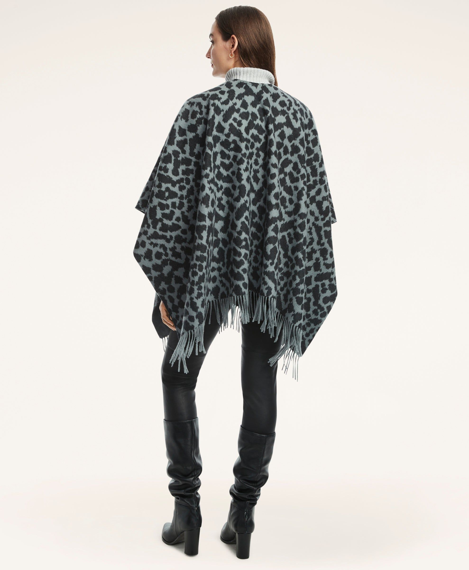 Wool Cashmere Animal Print Ruana sold by Brooks Brothers product image thumbnail 2