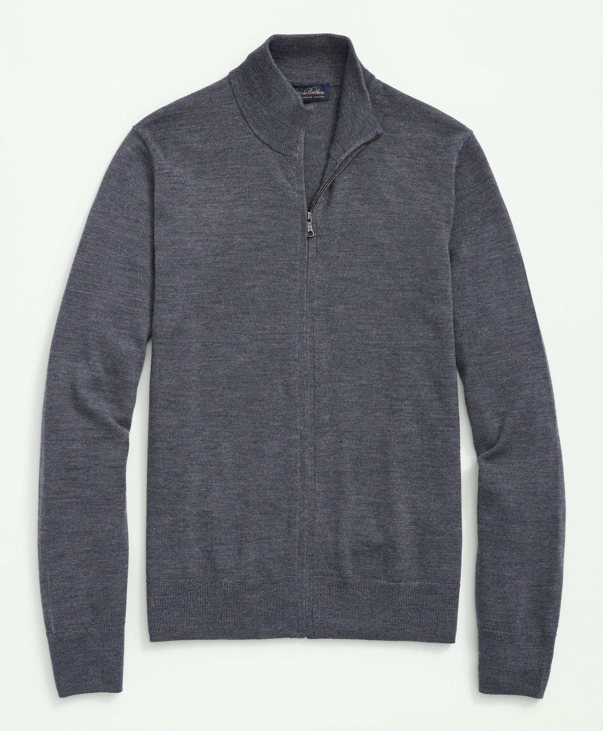 Fine Merino Wool Full Zip Sweater sold by Brooks Brothers