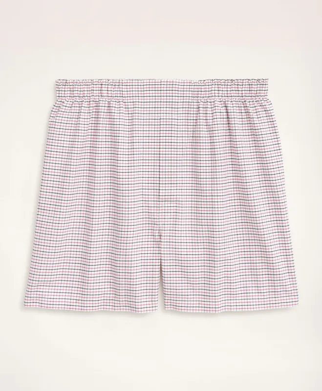 Cotton Oxford Tattersall Boxers sold by Brooks Brothers