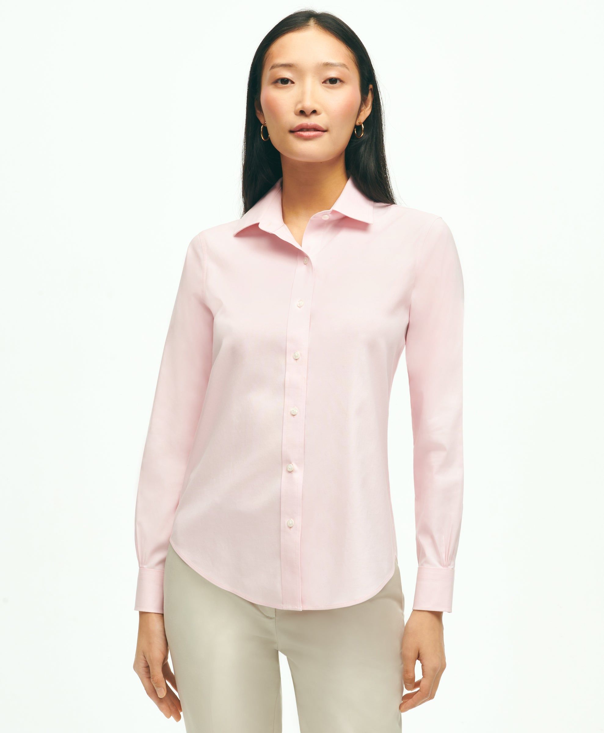 Classic-Fit Non-Iron Stretch Supima Cotton Dress Shirt sold by Brooks Brothers product image thumbnail 5