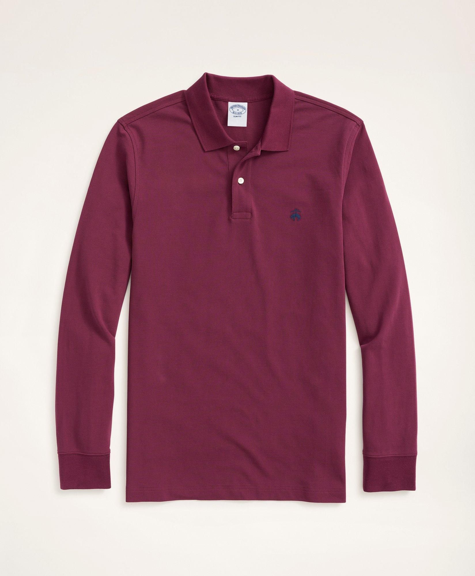 Golden Fleece Slim Fit Stretch Supima Long-Sleeve Polo Shirt sold by Brooks Brothers