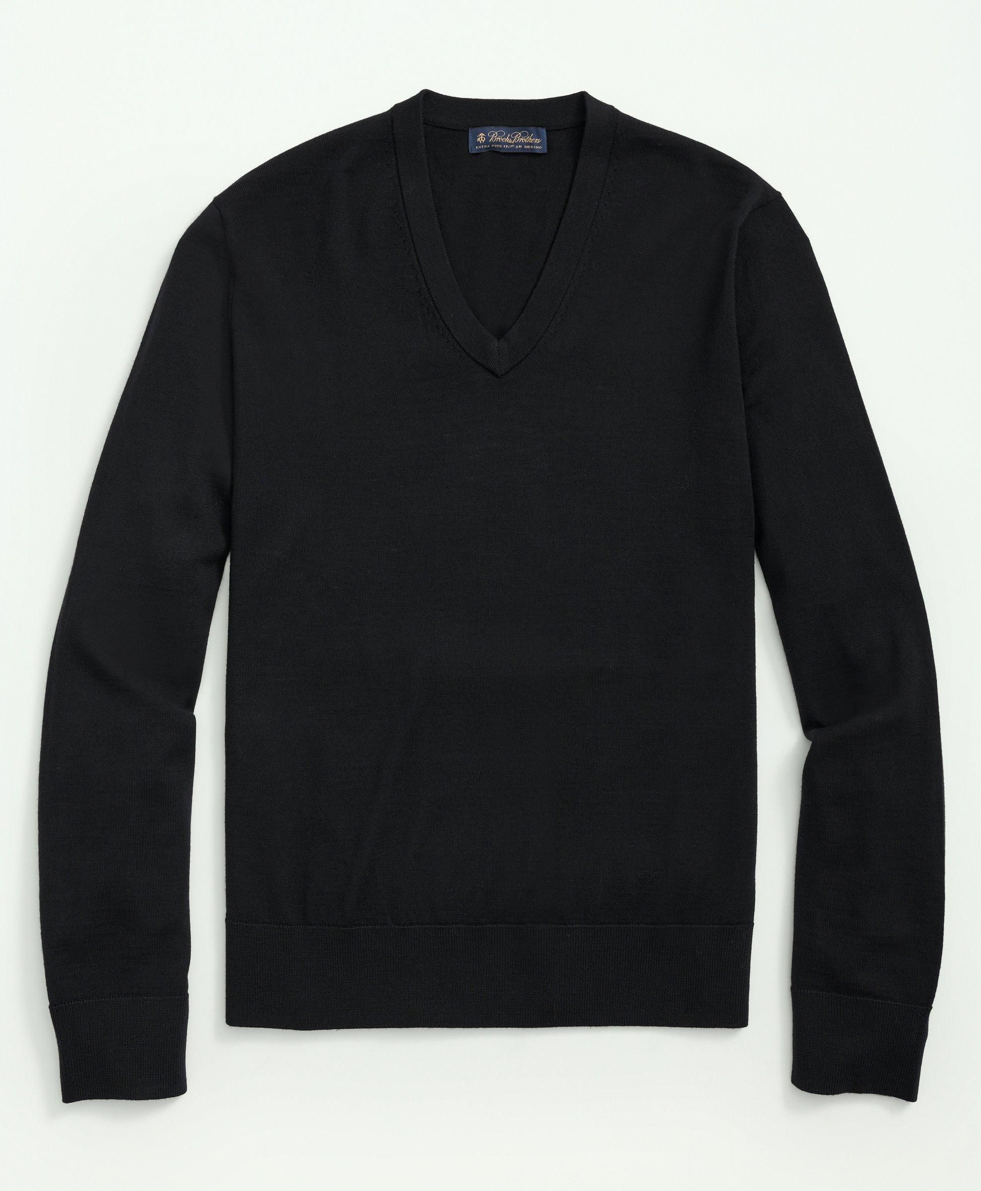 Fine Merino Wool V-Neck Sweater sold by Brooks Brothers