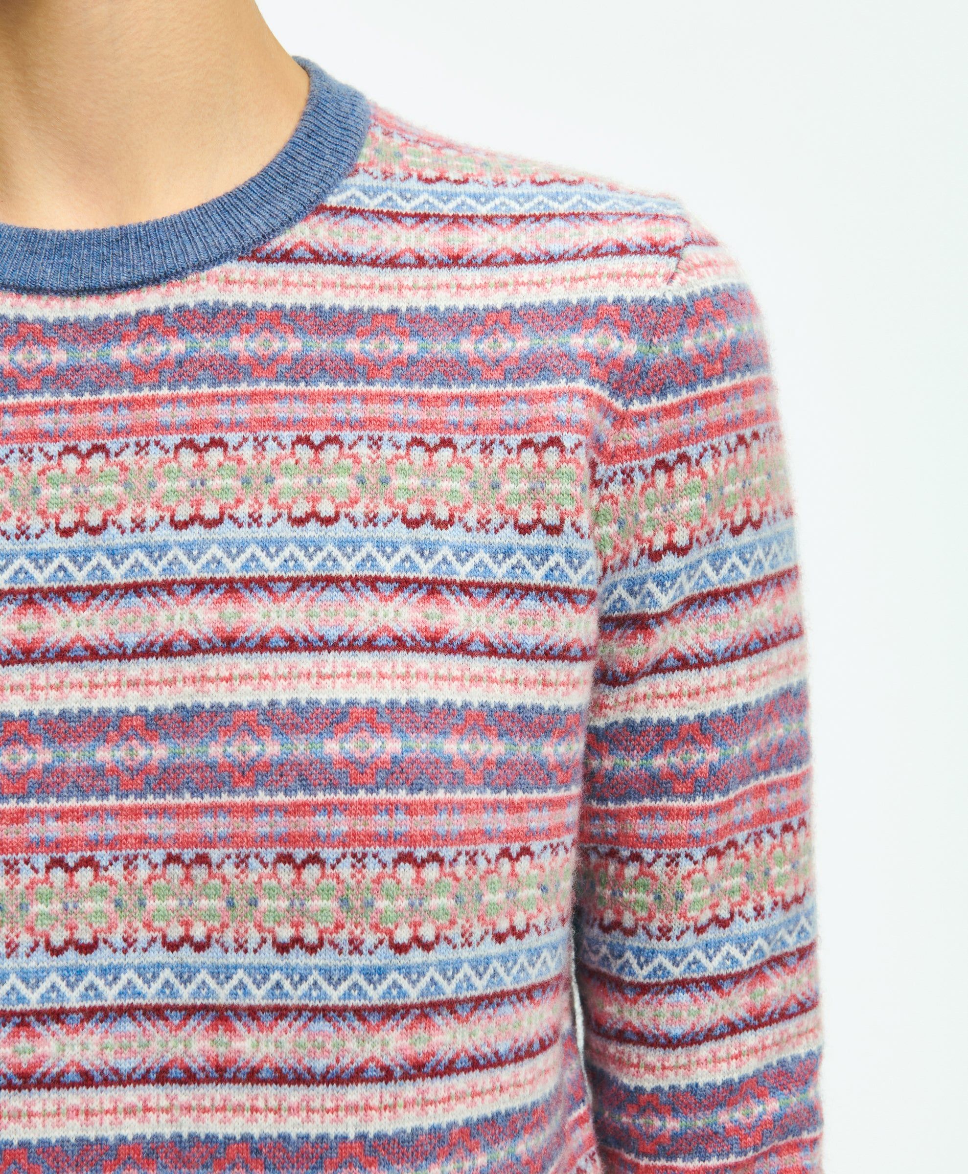 Lambswool Fair Isle Crew Neck Sweater sold by Brooks Brothers product image thumbnail 2