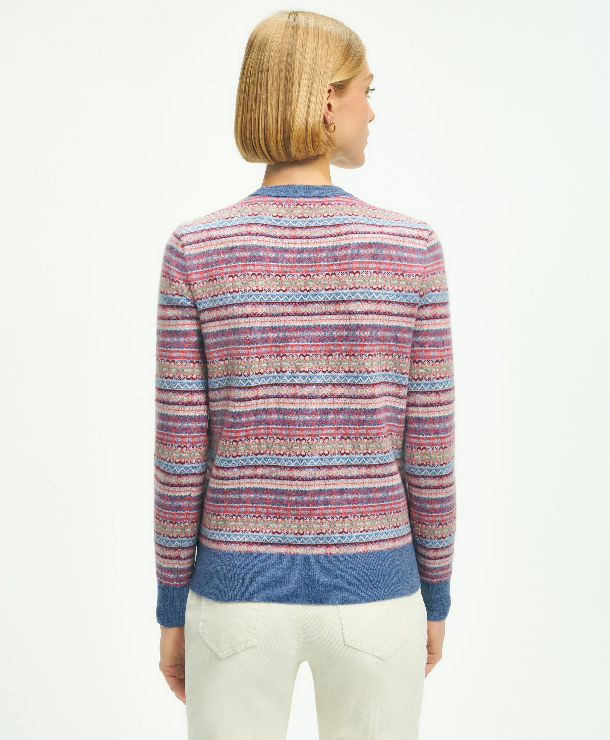 Lambswool Fair Isle Crew Neck Sweater sold by Brooks Brothers product image thumbnail 3
