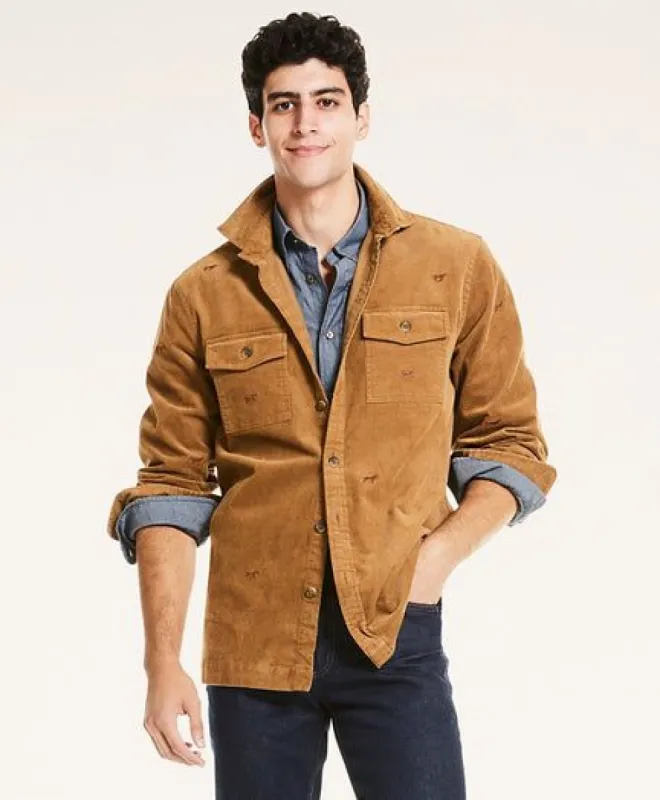 Embroidered Stretch Corduroy Shirt Jacket sold by Brooks Brothers
