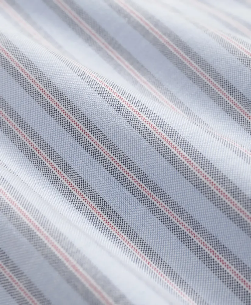 Stretch Cotton Non-Iron Oxford Polo Button Down Collar, Striped Shirt sold by Brooks Brothers product image thumbnail 3