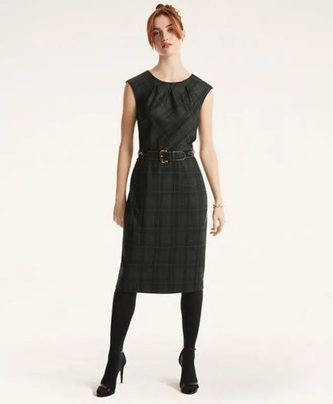 Ponte Tartan Dress sold by Brooks Brothers