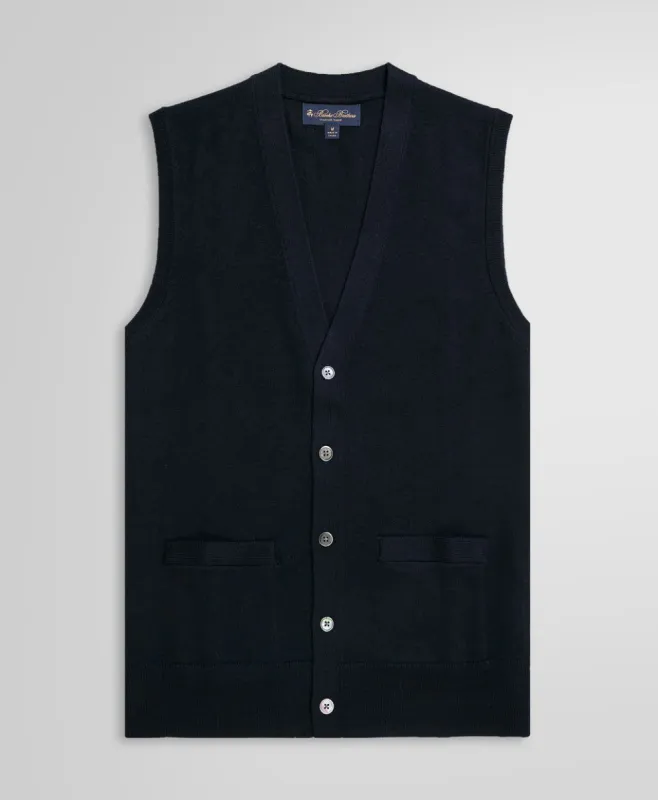 Merino Button Vest sold by Brooks Brothers