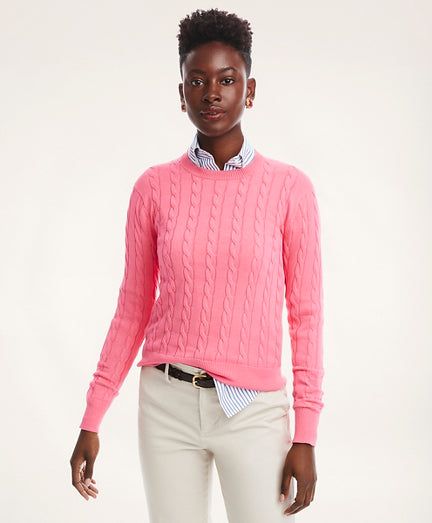 Supima Cotton Cable Sweater sold by Brooks Brothers product image thumbnail 2